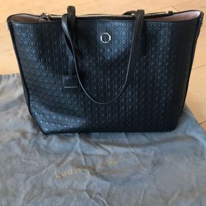 Louise et Cie Elay Leather Black Tote